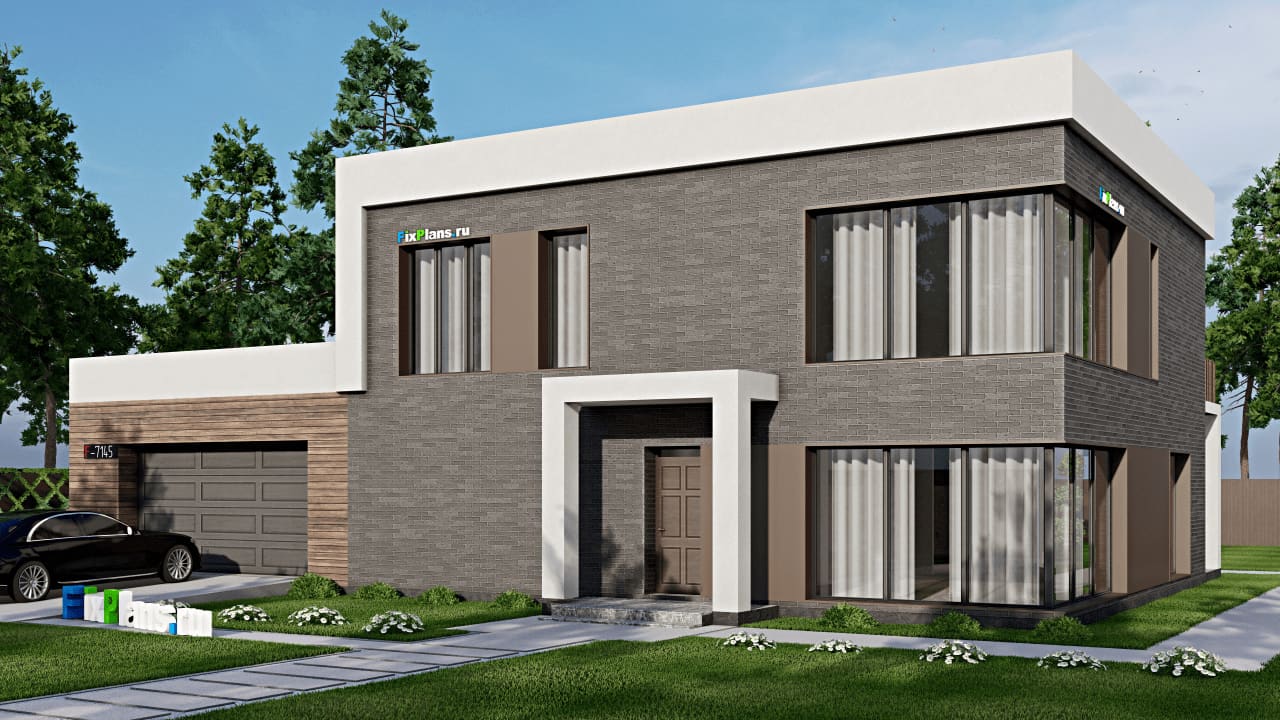 Двухэтажный дом F-7145 — фасад