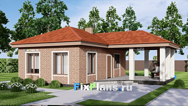 Одноэтажный дом F-14858