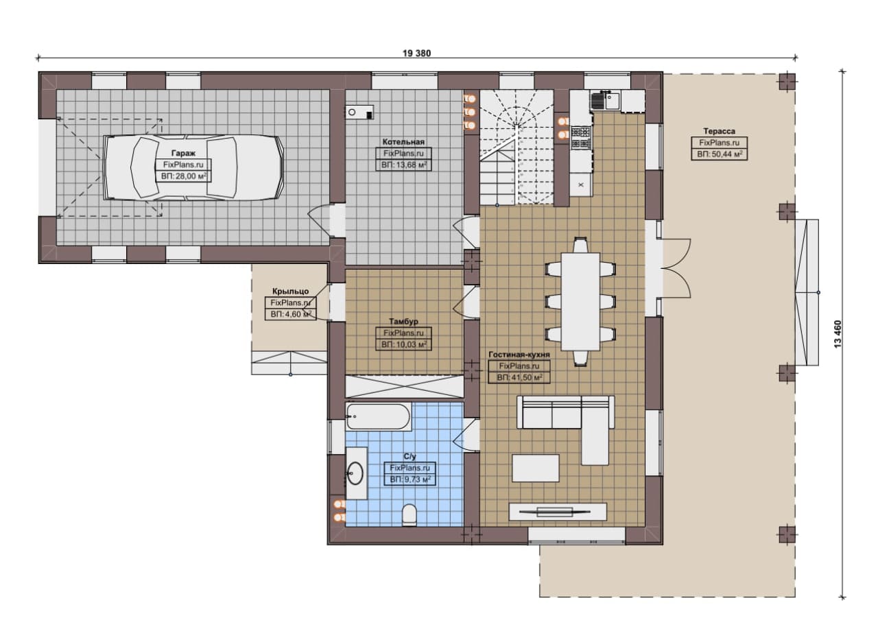 Планировка Двухэтажный дом F-17567