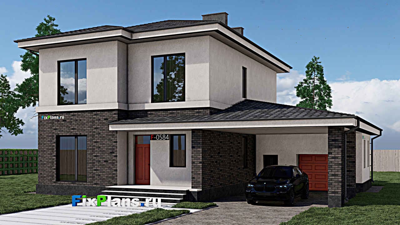 Двухэтажный дом F - 0584 — фасад