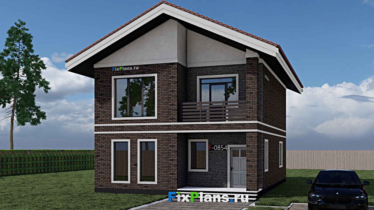 Двухэтажный дом F - 0854 — фасад